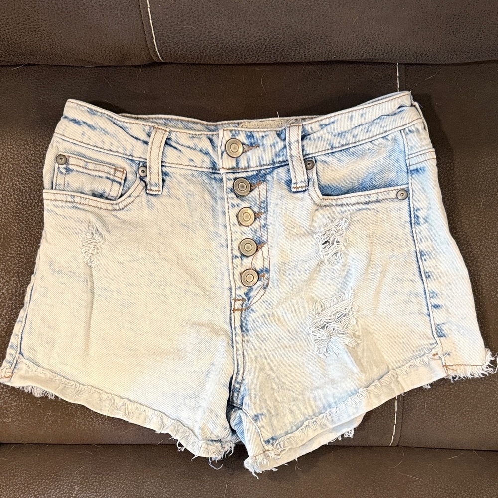 Altar'd State Faded Blue Jean Shorts